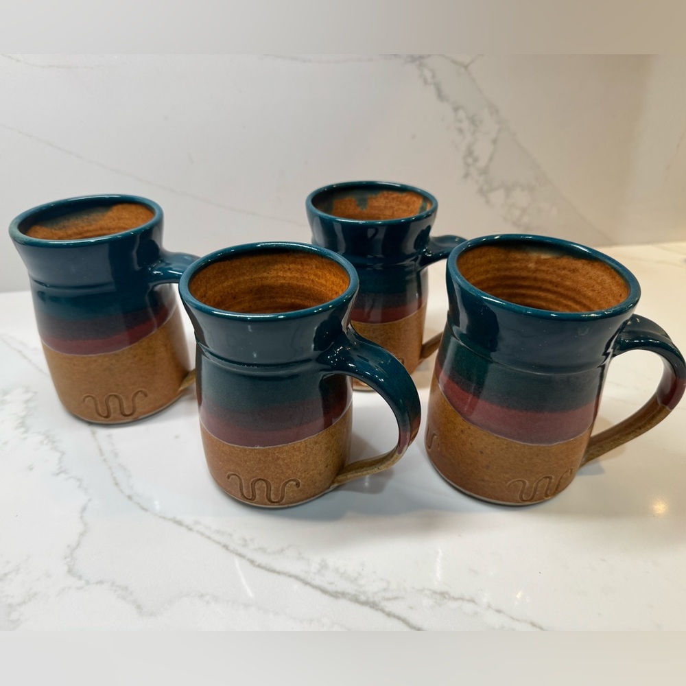 Vintage King Ranch Stoneware Mugs - NWOT